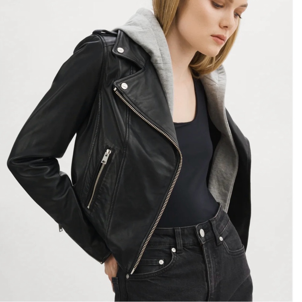 DOMA BIKER STYLE LEATHER JACKET